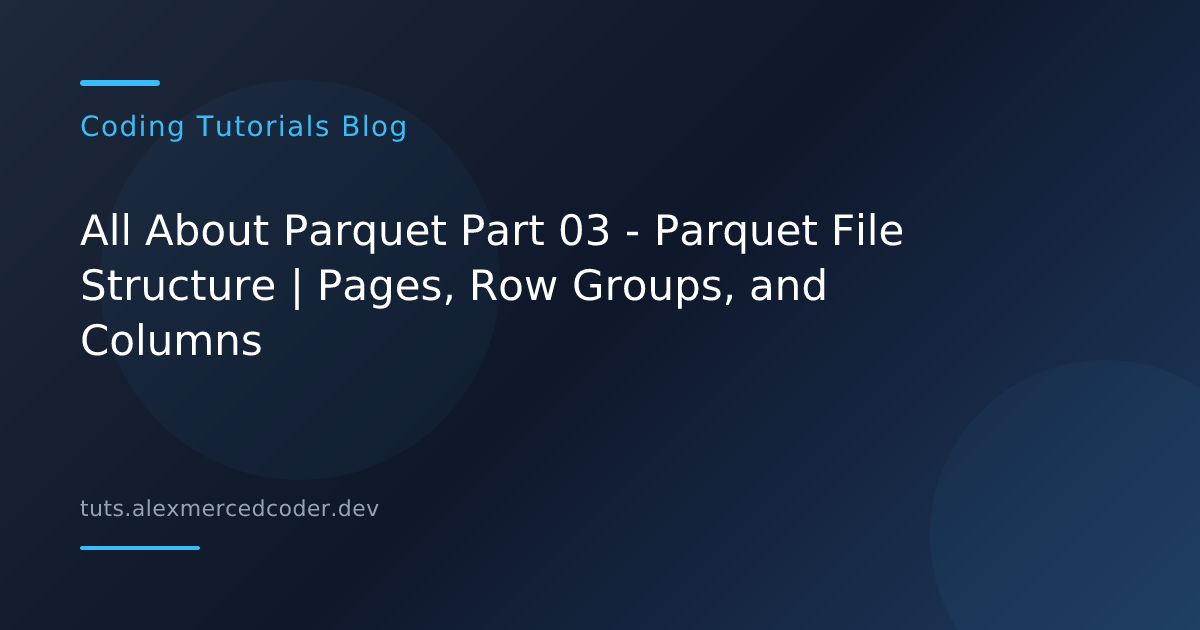 Parquest File All About Parquet Part 03 - Parquet File Structure | Pages, Row Groups ...