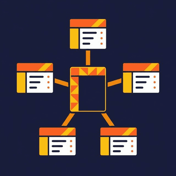 Dimensional model showing a central fact table connected to surrounding dimension tables