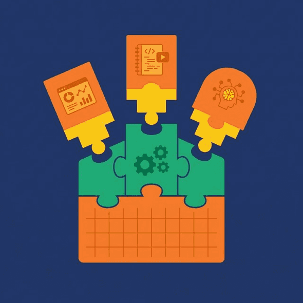Composable analytics — modular blocks snapping together