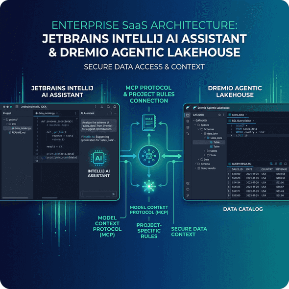 JetBrains IntelliJ AI Assistant connecting to Dremio Agentic Lakehouse via MCP