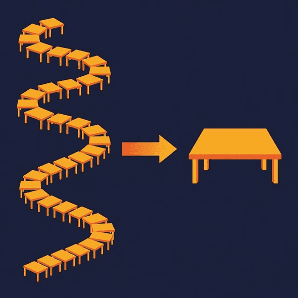 Chain of joins through normalized tables versus one wide scan through a denormalized table
